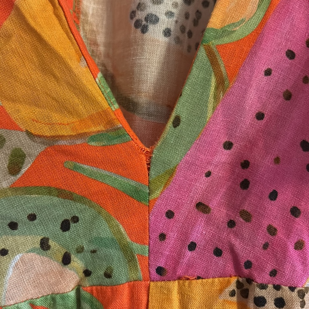 Farm Rio x Anthropologie Ruffle-Sleeve Deep-V Jumpsuit - Picture 8 of 8